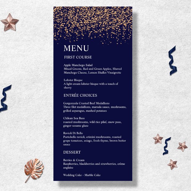 Menu Stardust or Rose de la marine romantique (Créateur téléchargé)