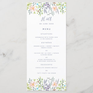 Menu Style rustique Mariage fleuri petit déjeuner