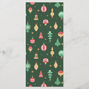 Menu Style vintage Ornement de Noël Motif - Vert