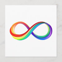 Symbole d'infinité arc-en-ciel stratifié