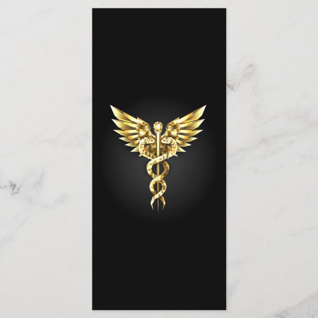 Menu Symbole Polygonal Or Caduceus (Devant)