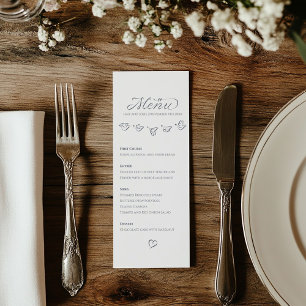 Menu Table d'oiseaux volants bleus moderne