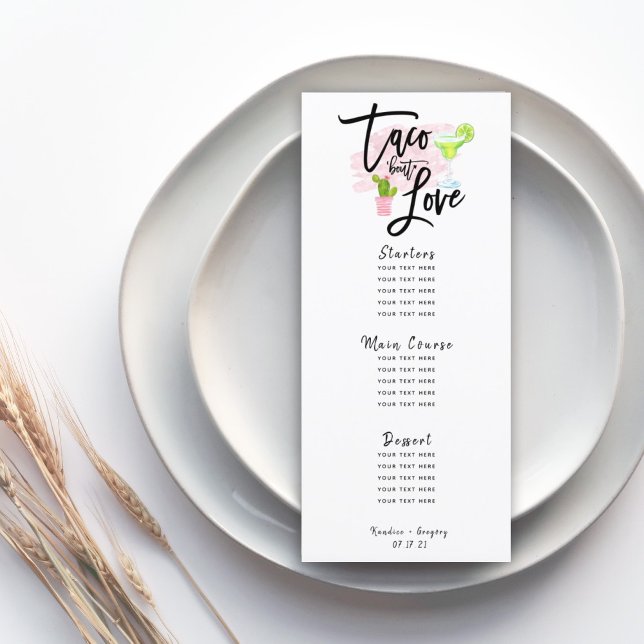 Menu Taco Bout Love Mariage (Créateur téléchargé)