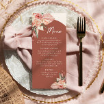 Menu Terracotta florale bohémienne et ivoire<br><div class="desc">Cette magnifique collection regorge de fleurs bohèmes audacieuses aux couleurs terre cuite et ivoire.</div>