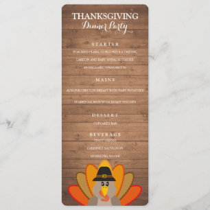 Menu Thanksgiving Dinner Party modèle