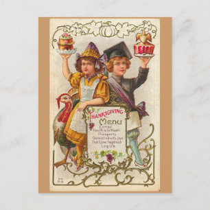 Menu Thanksgiving vintage