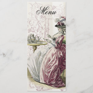 Menu Thé de l'après-midi ! Menu, sur Linen