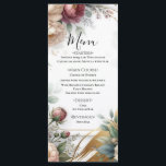 Menu The Gilded Secret Garden Floral Glam Wedding<br><div class="desc">Menu. Matching items in this design are available.</div>