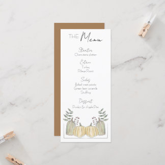 Menu - thème automne