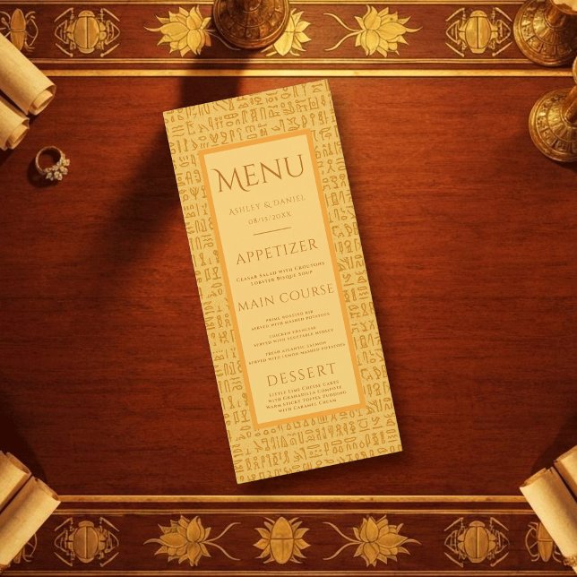 Menu Thèmes Hiéroglyphiques de l'Égypte Ancienne Mariag (Créateur téléchargé)