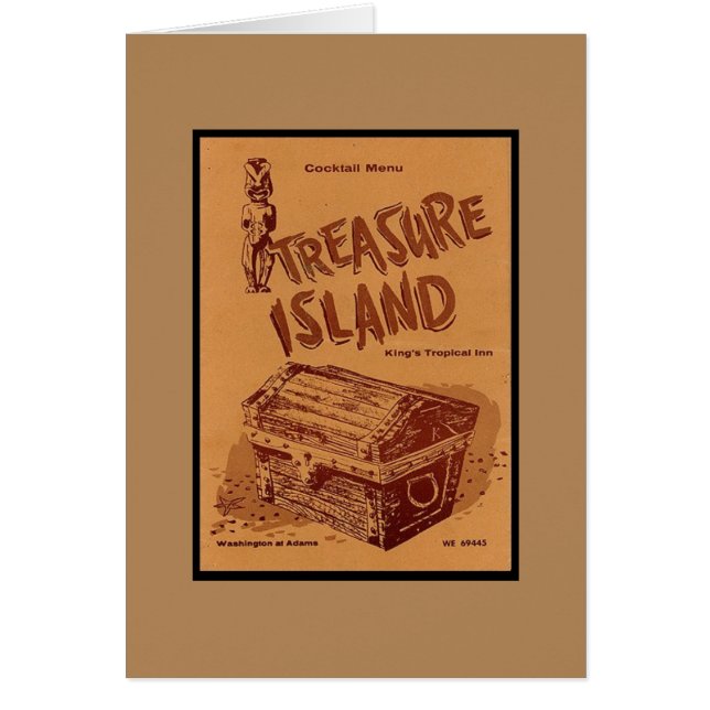 Menu Tiki vintage du milieu du siècle (Devant)