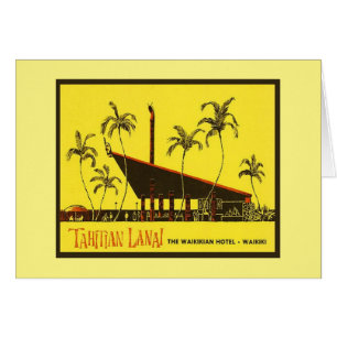 Menu Tiki vintage du milieu du siècle