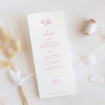Menu Toile rose classique Floral Mariage Dîner<br><div class="desc">Toile rose classique Floral Mariage Dîner Mariage Table Menu</div>