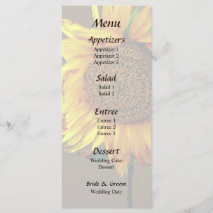 Menu Tournesol avec Mariage de partie centrale