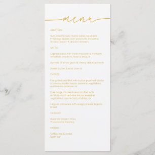 Menu Tournesol • Écriture Moderne Minimaliste pour Mari