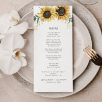 Tournesol Eucalyptus Aquarelle Mariage botanique