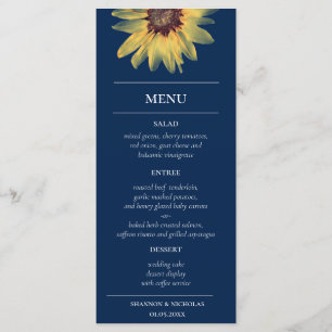 Menu Tournesol rustique