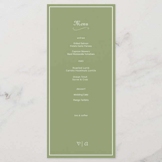Menu Tout simplement élégant L'Herbe Tarragon avec fron (Devant)