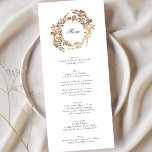 Menu traditionnel Crest Classique Mariage élégant<br><div class="desc">classique Monogram Crest Classic Elegant Wedding _________________________________ ***ce design fait partie d'une collection*** Vivez le charme de l'élégance intemporelle avec ma collection traditionnelle Monogram Wreath Classic and Elegant Wedding Collection. Cette collection présente des modèles monogrammés personnalisés avec une couronne et un cadre tissés de manière complexe, qui incarnent l'essence d'un...</div>