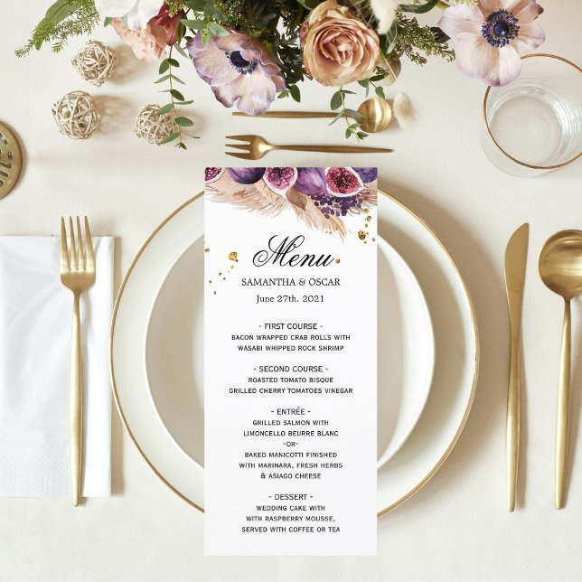 Menu Trendy Beauty Figues violettes & Pampas (Créateur téléchargé)