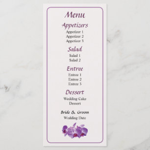 Menu Triple Orchidée