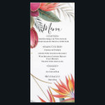 Menu Tropical Floral Paradise Botanical Gold Wedding<br><div class="desc">Menu. Matching items in this design are available.</div>