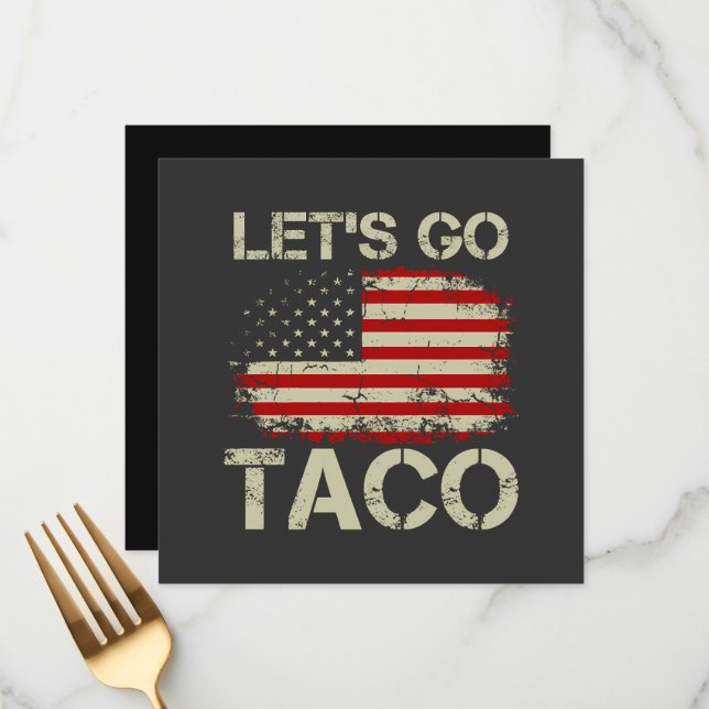 Menu Trump abandonne toujours Let's Go Taco (Devant/Arrière en situation)