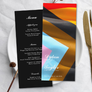 Menu Typographie du drapeau de la fierté, dîner de mari