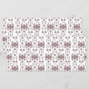 Menu un fond blanc avec un motif rouge dessus