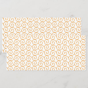 Menu un fond orange et blanc avec des tourbillons