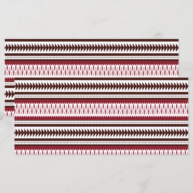Menu un motif rayé rouge et blanc (Devant / Derrière)