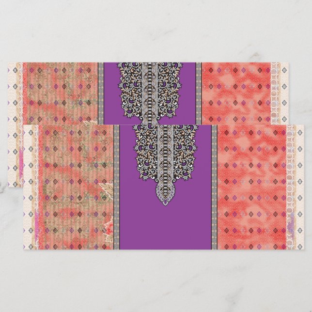 Menu une image d'une écharpe avec un motif dessus (Devant / Derrière)