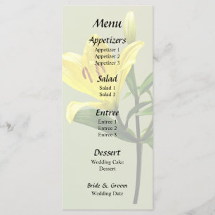 Menu Une Lilie Jaune