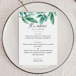 Menu Végétation d'été boisée. Mariage botanique floral