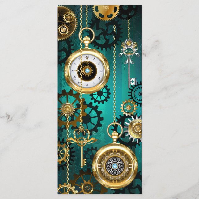 Menu Veille bijoux Steampunk sur un Arrière - plan vert (Devant)
