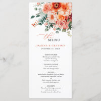 Verona Sunset Bright Orange Moderne Mariage Floral