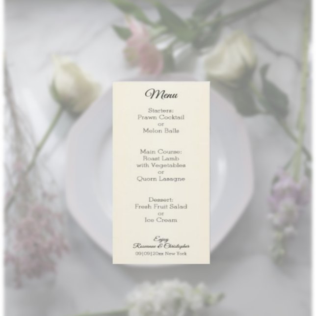 Menu Verres à Champagne Mariage (Créateur téléchargé)