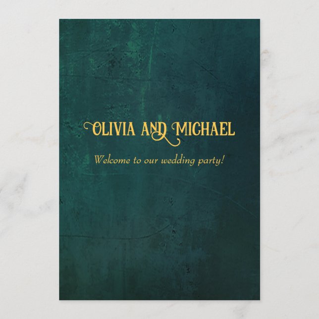 Menu Vert foncé vintage (Dos)