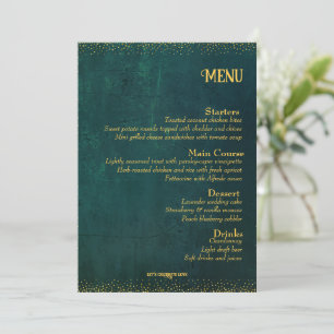 Menu Vert foncé vintage