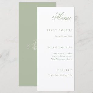 Menu vert sauge