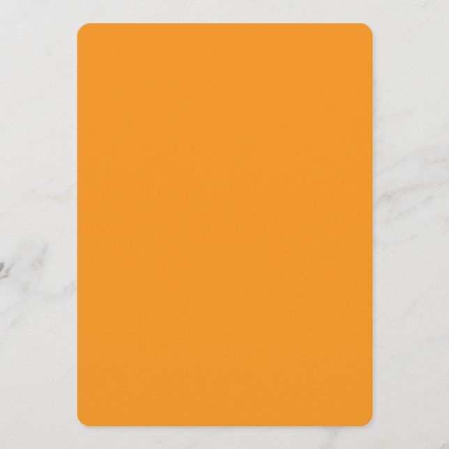 Menu “Vibrant Orange Minimal Card” (Devant)