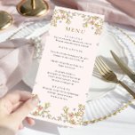 Menu Victorian Ornate Grace Bohemian Dîner Mariage<br><div class="desc">Pour plus de personnalisation,  cliquez sur "Personnaliser ce modèle",  puis sur "Modifier à l'aide de l'outil de conception". Élégant éditable facile à utiliser modèles mariage,  plus d'articles disponibles dans le magasin (invitations,  rsvp,  cartes de remerciements,  papeterie & décoration). Si vous avez besoin d'aide ou d'articles correspondants,  veuillez me contacter.</div>