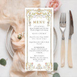 Menu Victorian Ornate Grace Bohemian Dîner Mariage<br><div class="desc">Pour plus de personnalisation,  cliquez sur "Personnaliser ce modèle",  puis sur "Modifier à l'aide de l'outil de conception". Élégant éditable facile à utiliser modèles mariage,  plus d'articles disponibles dans le magasin (invitations,  rsvp,  cartes de remerciements,  papeterie & décoration). Si vous avez besoin d'aide ou d'articles correspondants,  veuillez me contacter.</div>