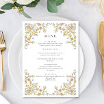 Menu Victorian Ornate Grace Bohemian Dîner Mariage<br><div class="desc">Pour plus de personnalisation,  cliquez sur "Personnaliser ce modèle",  puis sur "Modifier à l'aide de l'outil de conception". Élégant éditable facile à utiliser modèles mariage,  plus d'articles disponibles dans le magasin (invitations,  rsvp,  cartes de remerciements,  papeterie & décoration). Si vous avez besoin d'aide ou d'articles correspondants,  veuillez me contacter.</div>