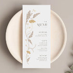 Menu vintage Art Nouveau Mariage<br><div class="desc">Ce menu Mariage de la Collection Art Nouveau présente un magnifique design floral vintage qui dégage une élégance moderne. Personnalisez-le avec vos détails facilement et rapidement. Appuyez simplement sur le bouton "customiser" pour réorganiser et formater le style et le placement du texte.</div>