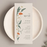 Menu vintage Art Nouveau Mariage<br><div class="desc">Ce menu Mariage de la Collection Art Nouveau présente un magnifique design floral vintage qui dégage une élégance moderne. Personnalisez-le avec vos détails facilement et rapidement. Appuyez simplement sur le bouton "customiser" pour réorganiser et formater le style et le placement du texte.</div>
