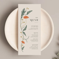 Menu vintage Art Nouveau Mariage