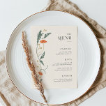 Menu vintage Art Nouveau Mariage<br><div class="desc">Ce menu Mariage de la Collection Art Nouveau présente un magnifique design floral vintage qui dégage une élégance moderne. Personnalisez-le avec vos détails facilement et rapidement. Appuyez simplement sur le bouton "customiser" pour réorganiser et formater le style et le placement du texte.</div>
