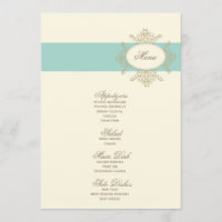 menu {vintage} de mariage