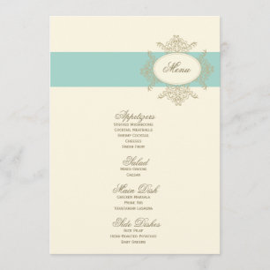menu {vintage} de mariage